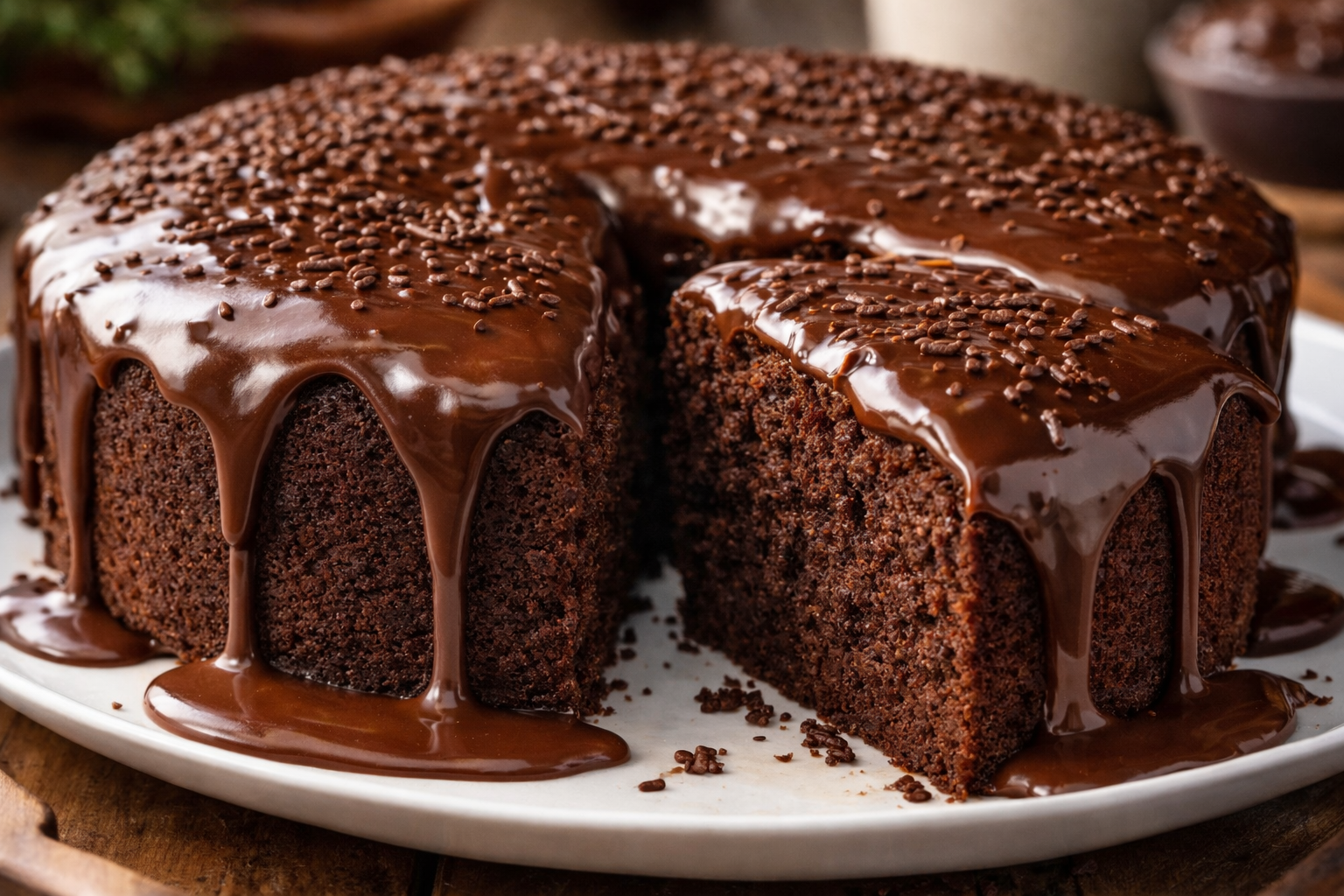 🍫 Bolo de Chocolate Fofinho com Cobertura Cremosa (Receita Fácil)